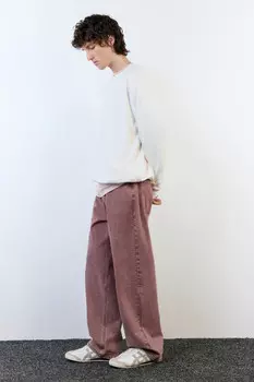 Джинсы straight fit с вареным эффектом