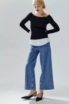 Джинсы укороченные со стрелками