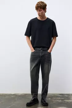 Джинсы зауженные с вареным эффектом