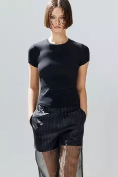 Футболка базовая облегающая