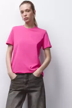 Футболка базовая с подвернутыми рукавами