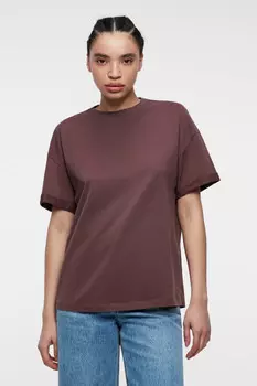 Футболка хлопковая прямая однотонная