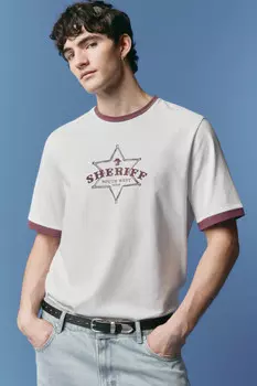 Футболка хлопковая с ковбойским принтом