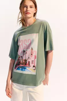 Футболка хлопковая с летним принтом