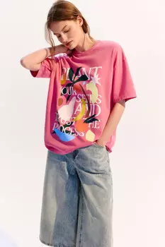 Футболка хлопковая с летним принтом