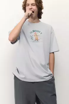 Футболка хлопковая с новогодним принтом