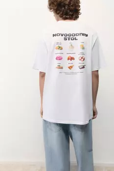 Футболка хлопковая с новогодним принтом