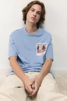 Футболка хлопковая с новогодним принтом