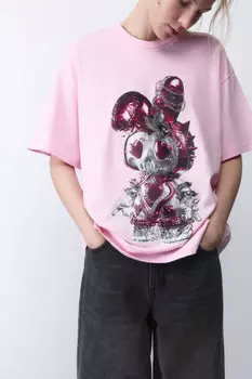 Футболка хлопковая с принтом