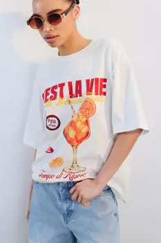 Футболка хлопковая с принтом