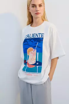 Футболка хлопковая с принтом