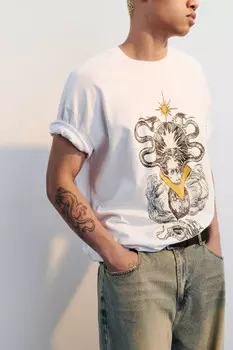 Футболка хлопковая с принтом