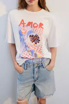 Футболка хлопковая с принтом