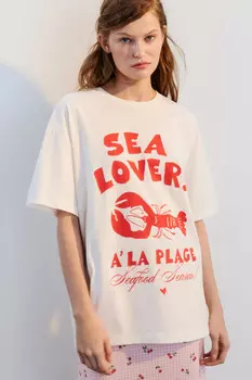 Футболка хлопковая с принтом