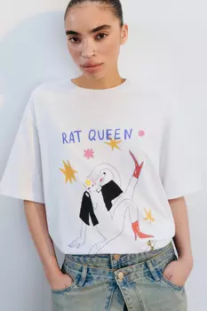 Футболка хлопковая с принтом