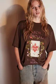 Футболка хлопковая с принтом