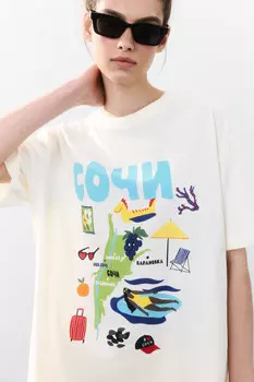 Футболка хлопковая с принтом