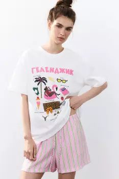 Футболка хлопковая с принтом