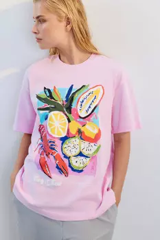 Футболка хлопковая с принтом