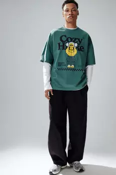 Футболка хлопковая с принтом