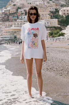 Футболка хлопковая с принтом