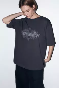 Футболка хлопковая с принтом-абстракцией