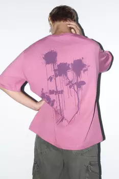 Футболка хлопковая с принтом-абстракцией