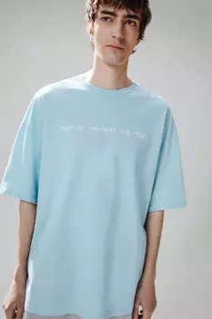 Футболка хлопковая с принтом-надписью