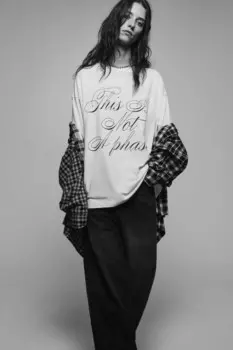 Футболка хлопковая с принтом в стиле гранж