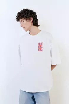 Футболка хлопковая с принтом в стиле нулевых