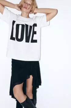 Футболка хлопковая с рисунком и надписью