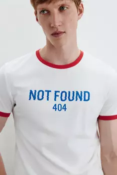 Футболка облегающая с принтом