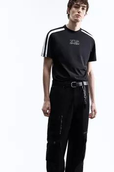 Футболка облегающая с принтом в спортивном стиле