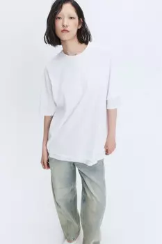 Футболка oversize двуслойная асимметричная