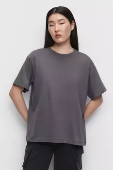 Футболка oversize хлопковая однотонная