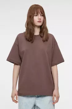 Футболка oversize хлопковая однотонная