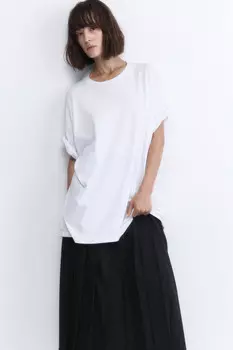 Футболка oversize хлопковая однотонная