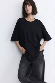 Футболка oversize хлопковая однотонная