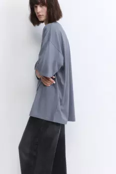 Футболка oversize хлопковая однотонная