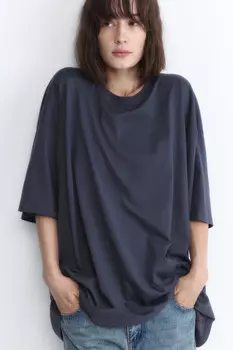Футболка oversize хлопковая однотонная