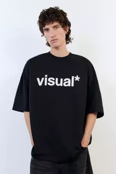 Футболка oversize хлопковая с надписью