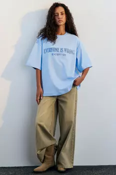 Футболка oversize хлопковая с надписью
