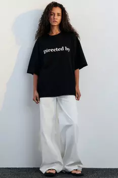Футболка oversize хлопковая с надписью
