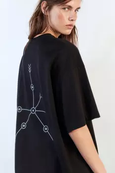 Футболка oversize хлопковая с принтом
