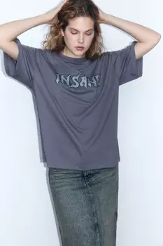 Футболка oversize хлопковая с принтом