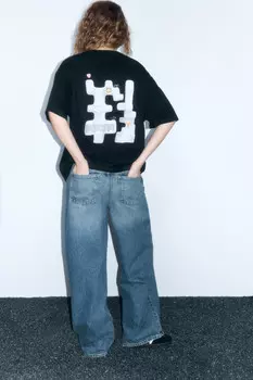 Футболка oversize хлопковая с принтом