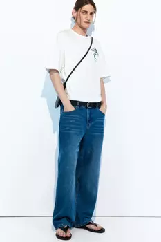 Футболка oversize хлопковая с принтом