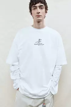 Футболка oversize хлопковая с принтом