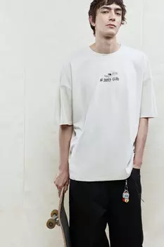 Футболка oversize хлопковая с принтом
