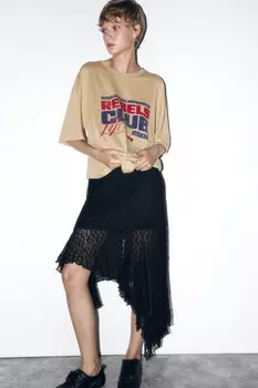 Футболка oversize хлопковая с принтом